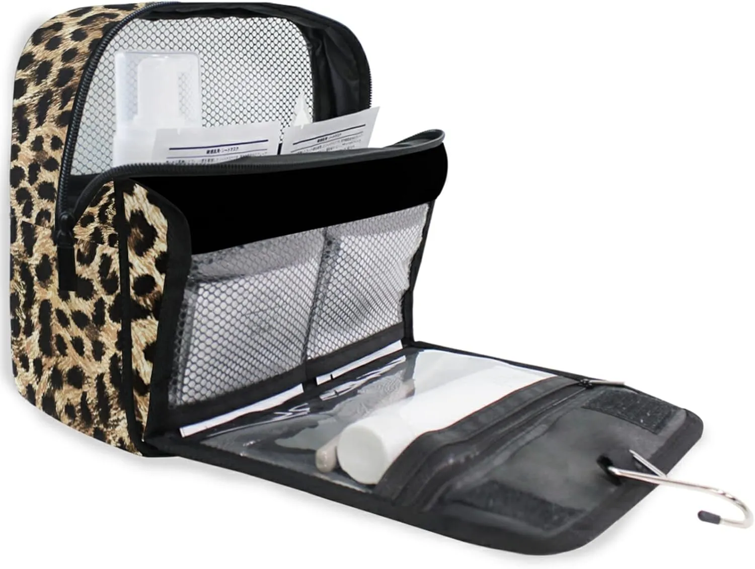 Custom Leopard Skin Travel Hanging Toiletry Bag Personalized Makeup Large Customized Cosmetic Bag Makeup Cosmetic Case Waterproof for Women Men Girls Accessories