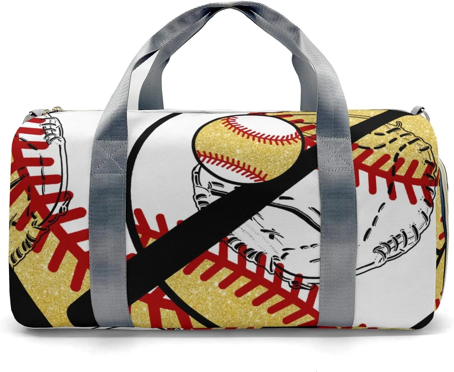Custon Name Baseball Team Player Yellow Gym Sport Yoga Duffel Bag Sport Player Travel Bag,Sport Gym Bag Personalized Gift for Travel Carry on Bag