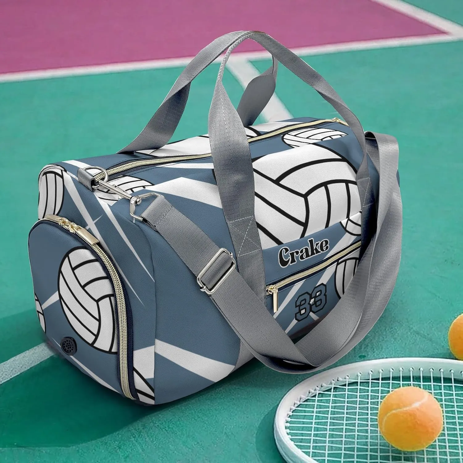 Custon Name Team Volleyball Aegean Gym Sport Yoga Duffel Bag Sport Player Travel Bag,Sport Gym Bag Personalized Gift for Travel Hand Bag Carry on Bag