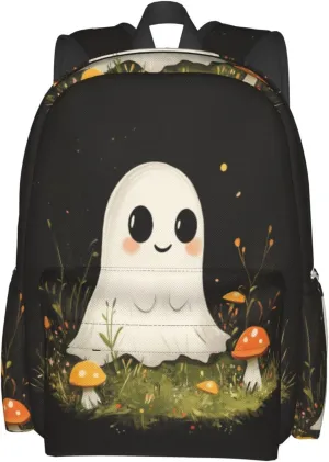 Cute Ghost Backpack Bookbag Waterproof Backpacks for Women Men Travel Backpack Laptop Backpacks Daypack Shoulder Bag