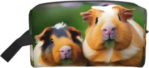 Cute guinea pigs Print Toiletries Makeup and Daily Essentials Large Capacity Zippered Storage Travel Bag