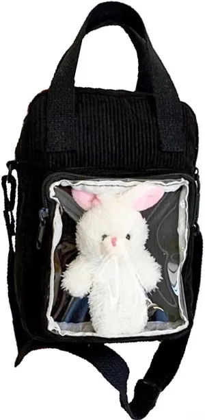 Cute Ita Bag Multi-Purpose Crossbody Bag Messenger Bag Shoulder Tote Bag Purse Kawaii Anime Pin Display Bag for Women