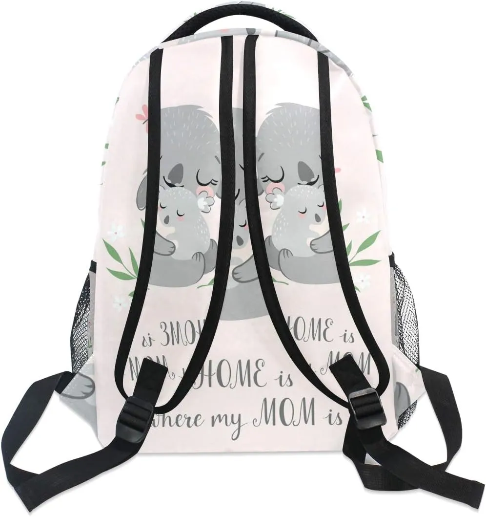 Cute Koala Bookbag for Boys Girls, School Backpack Elemantary School Casual Travel Bag Computer Laptop Daypack One Size