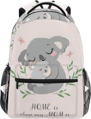 Cute Koala Bookbag for Boys Girls, School Backpack Elemantary School Casual Travel Bag Computer Laptop Daypack One Size