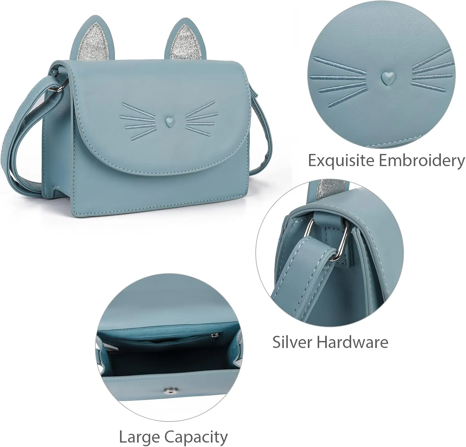 Cute Purses for Teen Girls Small Crossbody Purse and Handbags Cat Gifts for Kids