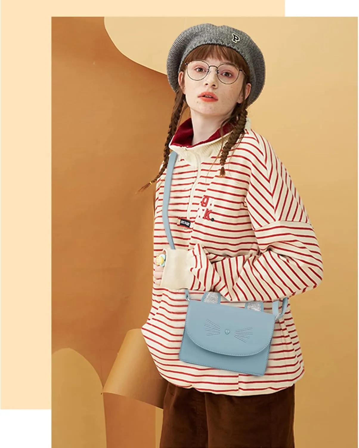 Cute Purses for Teen Girls Small Crossbody Purse and Handbags Cat Gifts for Kids