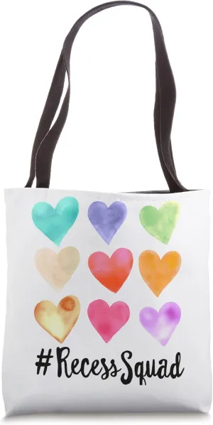 Cute Recess Squad Appreciation Week Back to School Tote Bag
