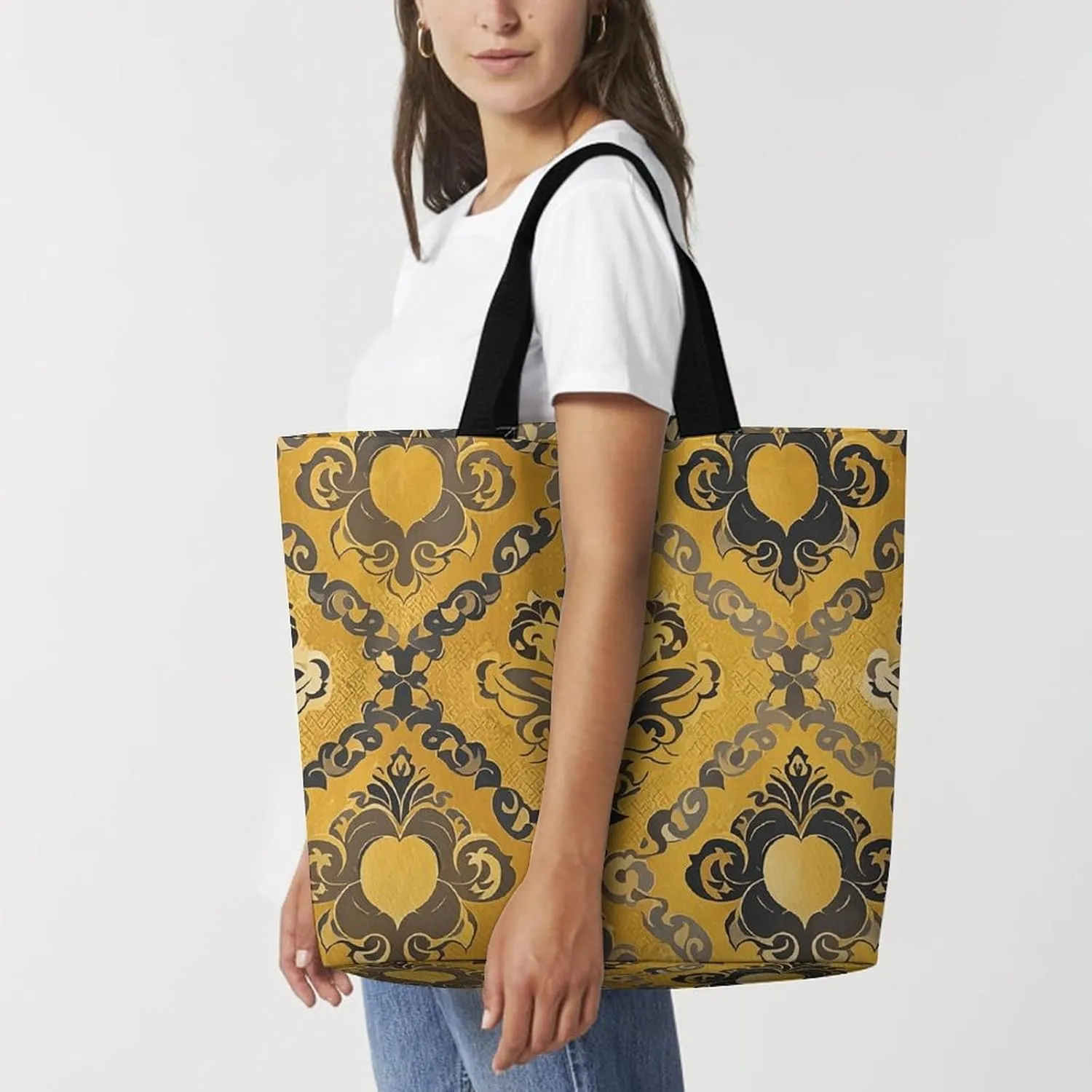 Dachshund Dog Tote Bag for Women Reusable Grocery Shoulder Bags Shopping Bag for Travel, Groceries