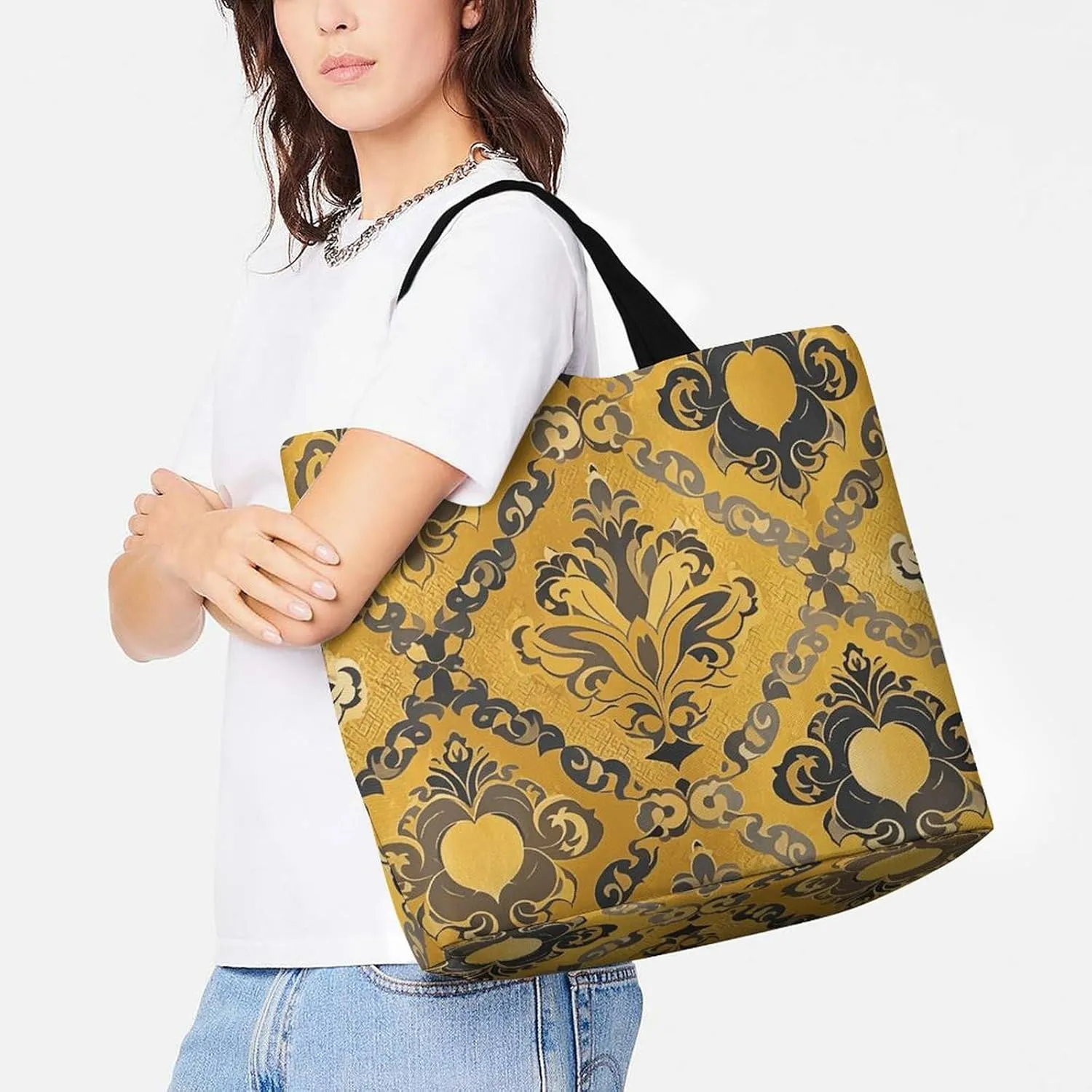 Dachshund Dog Tote Bag for Women Reusable Grocery Shoulder Bags Shopping Bag for Travel, Groceries