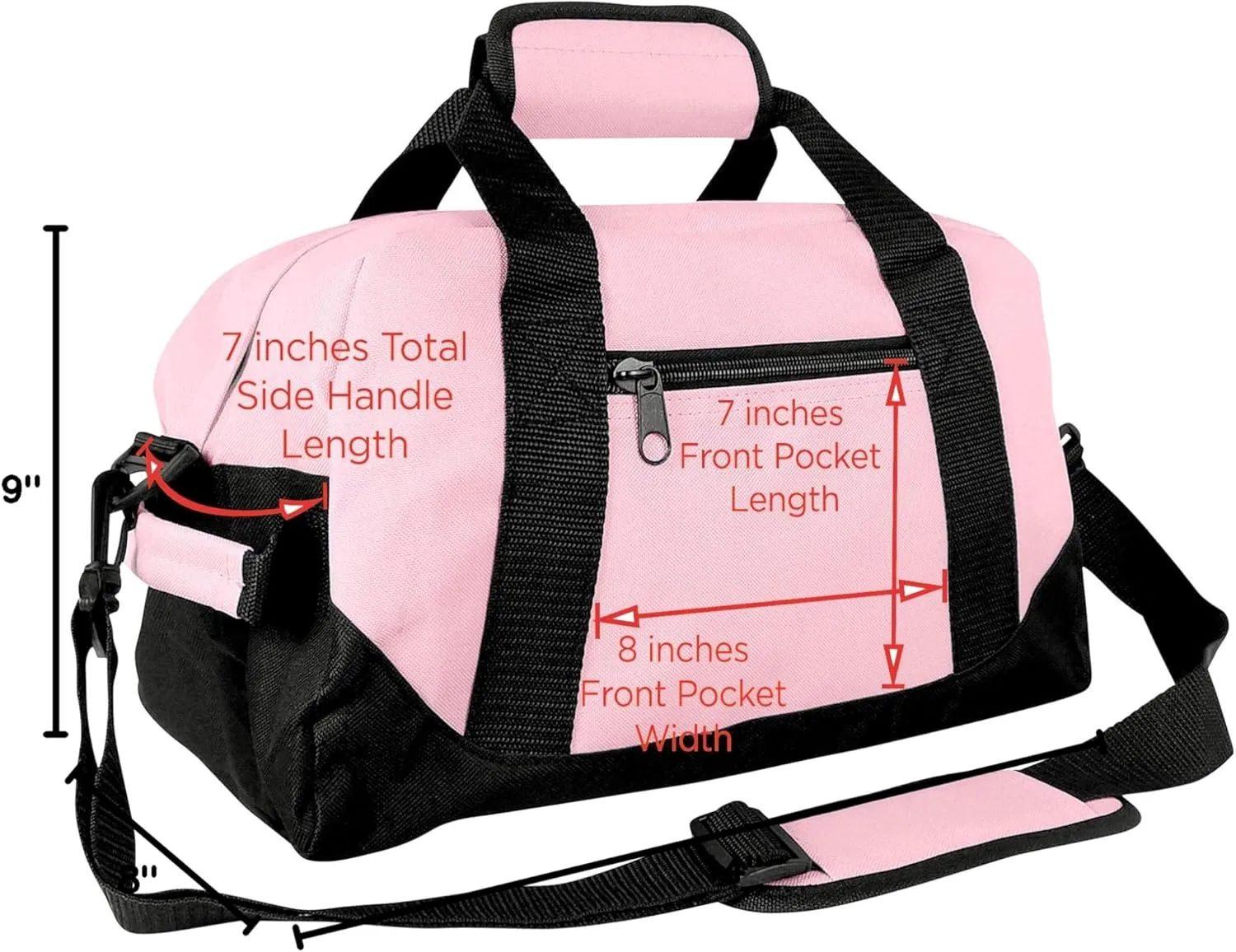 DALIX 14" Small Duffle Bag Two Toned Gym Travel Bag