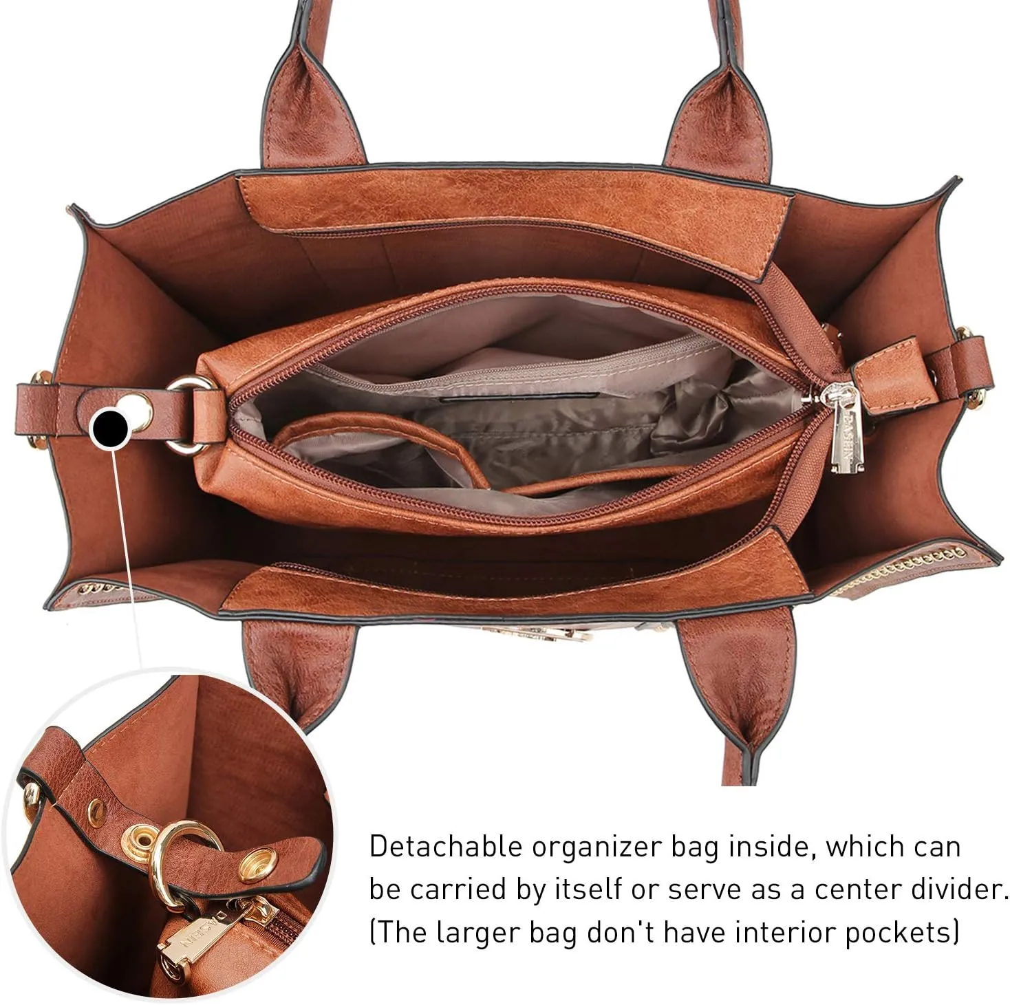 Dasein Purses Handbags for Women Tote Wallet Set Top Handle Satchel Shoulder Hobo Bag 3pcs