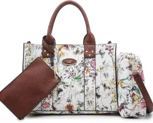 Dasein Purses Handbags for Women Tote Wallet Set Top Handle Satchel Shoulder Hobo Bag 3pcs