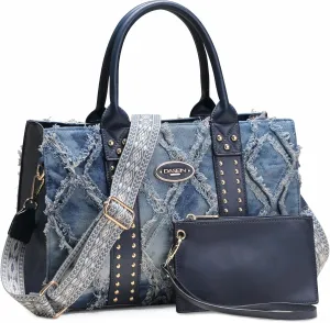 Dasein Purses Handbags for Women Tote Wallet Set Top Handle Satchel Shoulder Hobo Bag 3pcs
