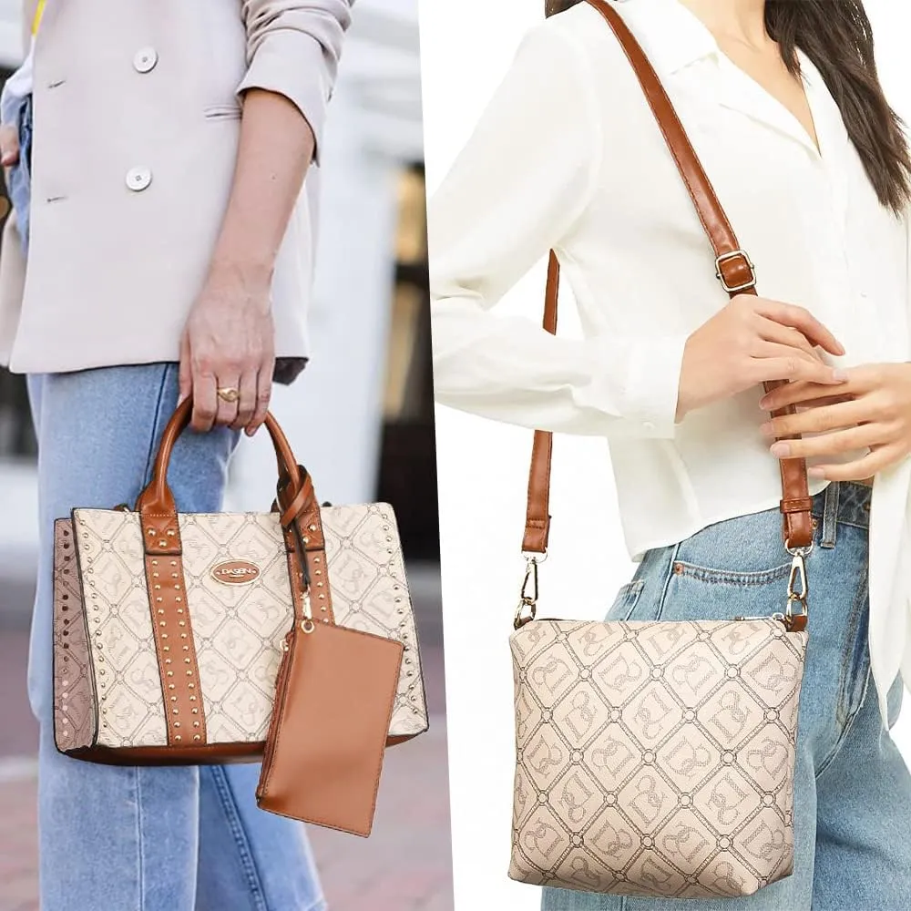 Dasein Purses Handbags for Women Tote Wallet Set Top Handle Satchel Shoulder Hobo Bag 3pcs