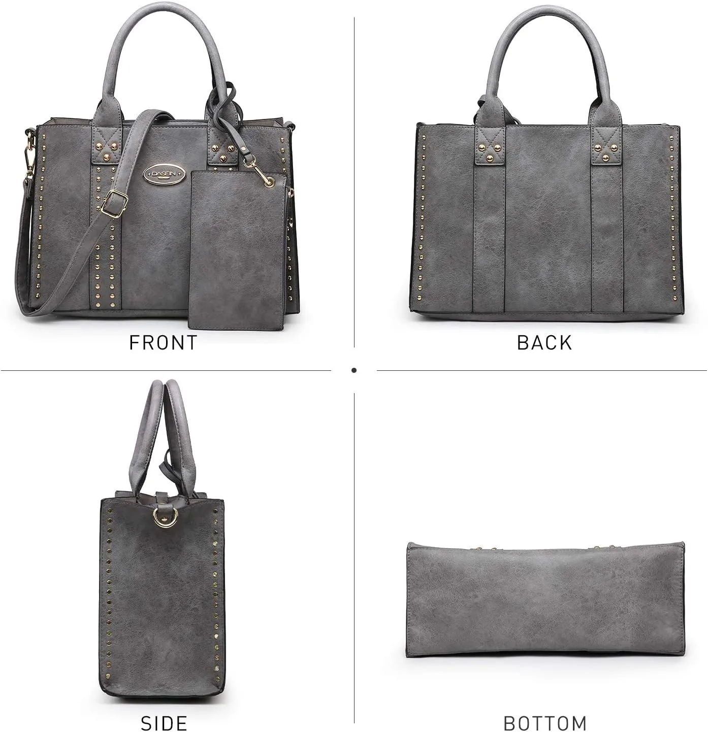Dasein Purses Handbags for Women Tote Wallet Set Top Handle Satchel Shoulder Hobo Bag 3pcs