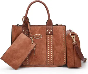Dasein Purses Handbags for Women Tote Wallet Set Top Handle Satchel Shoulder Hobo Bag 3pcs