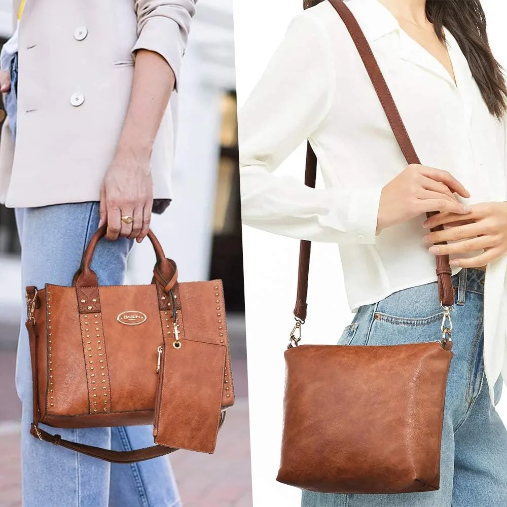 Dasein Purses Handbags for Women Tote Wallet Set Top Handle Satchel Shoulder Hobo Bag 3pcs