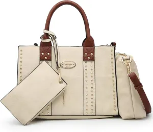 Dasein Purses Handbags for Women Tote Wallet Set Top Handle Satchel Shoulder Hobo Bag 3pcs