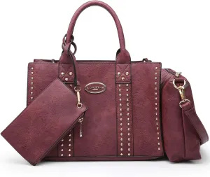Dasein Purses Handbags for Women Tote Wallet Set Top Handle Satchel Shoulder Hobo Bag 3pcs