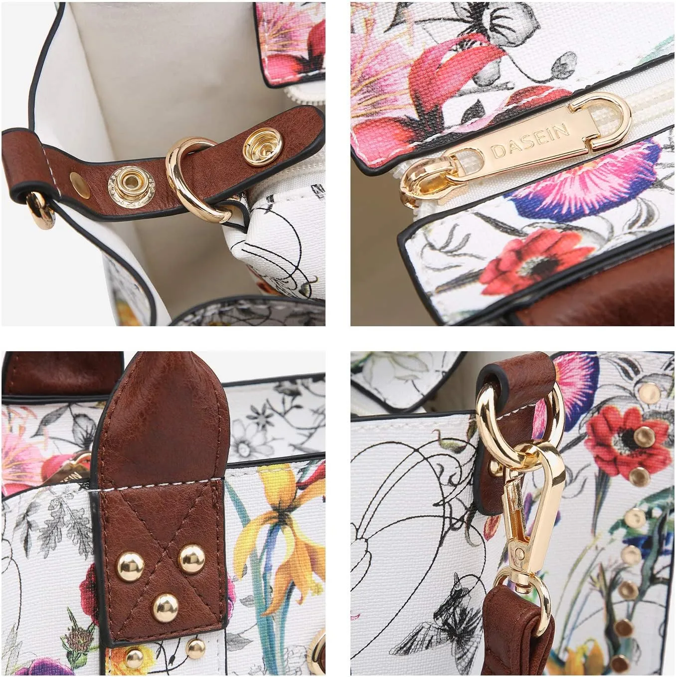 Dasein Purses Handbags for Women Tote Wallet Set Top Handle Satchel Shoulder Hobo Bag 3pcs