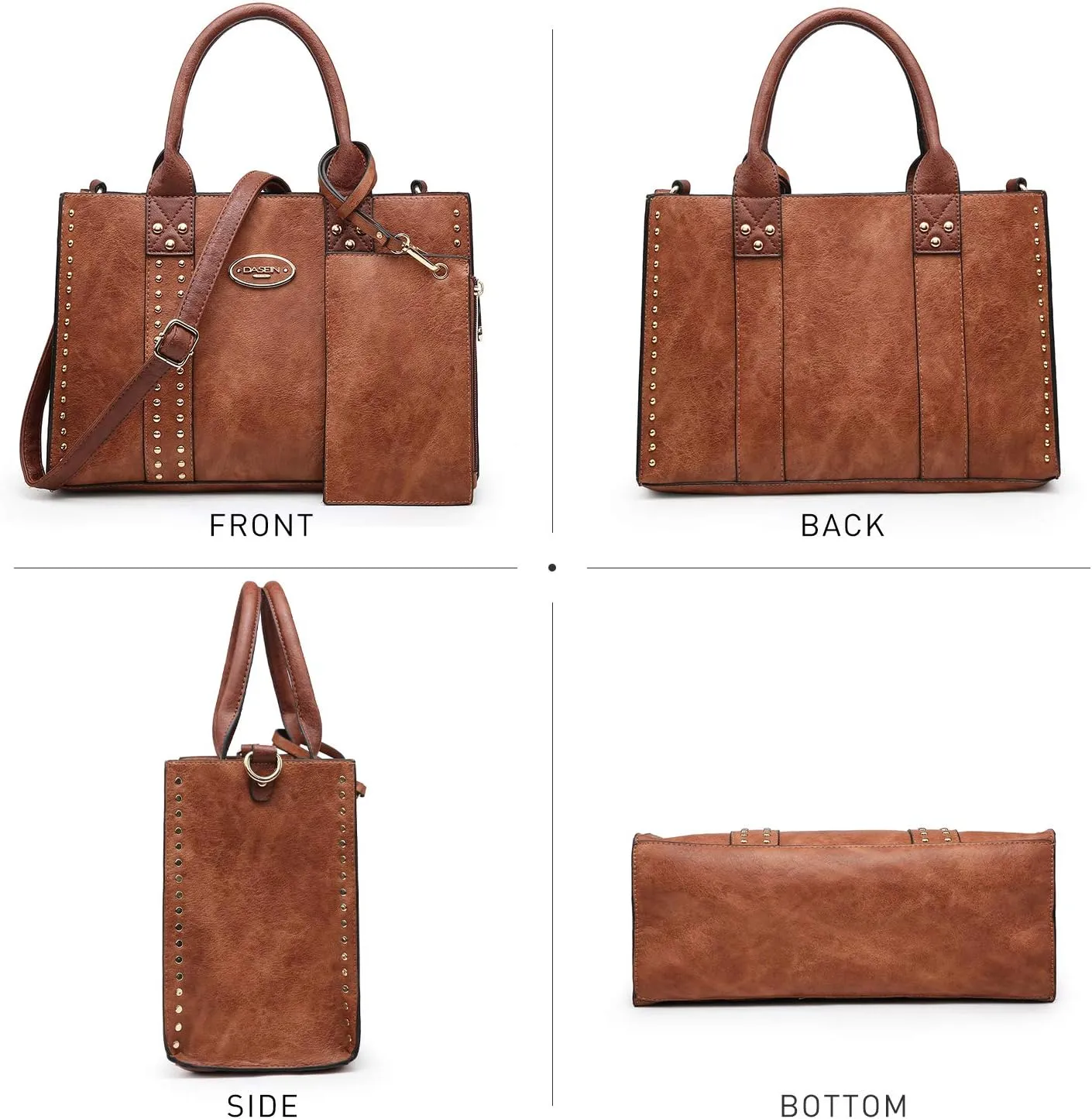 Dasein Purses Handbags for Women Tote Wallet Set Top Handle Satchel Shoulder Hobo Bag 3pcs
