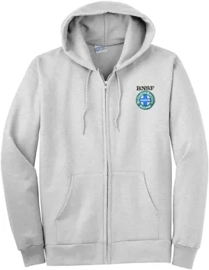Daylight Sales Burlington Northern Santa Fe Intermodal Logo Zippered Hoodie Sweatshirt [03]