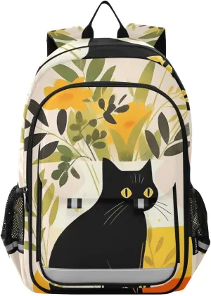 Decoration Drawing Black Cat Children's School Bag Durable Backpack for Boys Travel Backpack for Kids