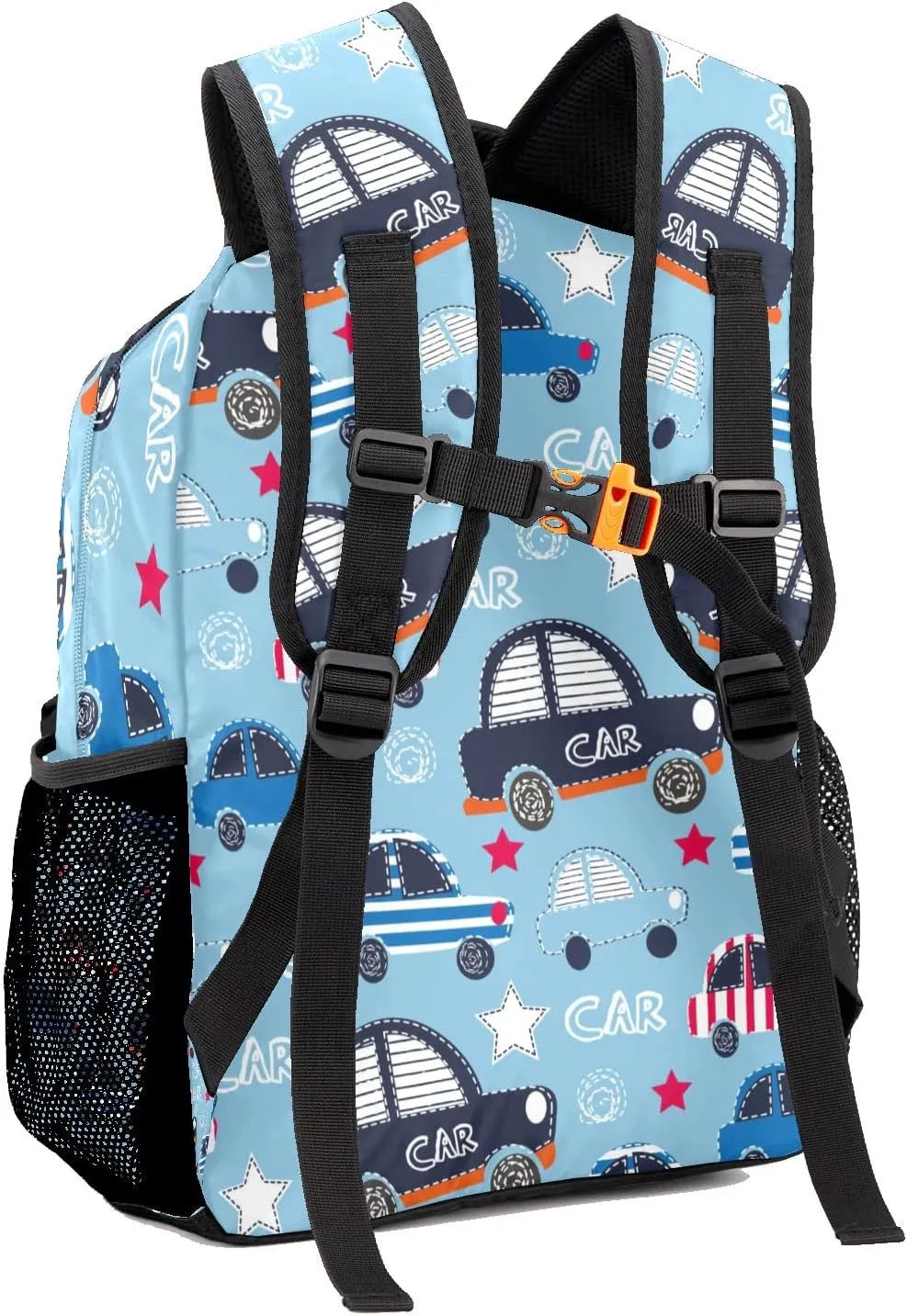 Deven Cute Car Cartoon Personalized Kids Backpack for Boy/Girl Teen Primary School Daypack Travel Bag Bookbag