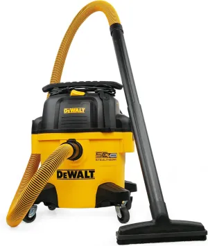 DEWALT 6-Gallon STEALTHSONIC Ultra Quiet Poly Shop Vacuum Wet and Dry, 5 Peak HP Noise Reduction Wet/Dry Vac for Jobsite, Workshop, and Garage, DXV06P-QTB