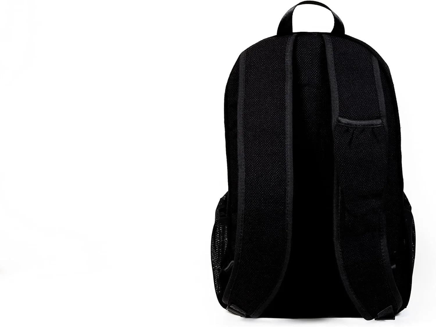 DIME BAGS City Dweller Casual Hemp Backpack with Padded Laptop Compartment and Water Bottle Holder (Black)