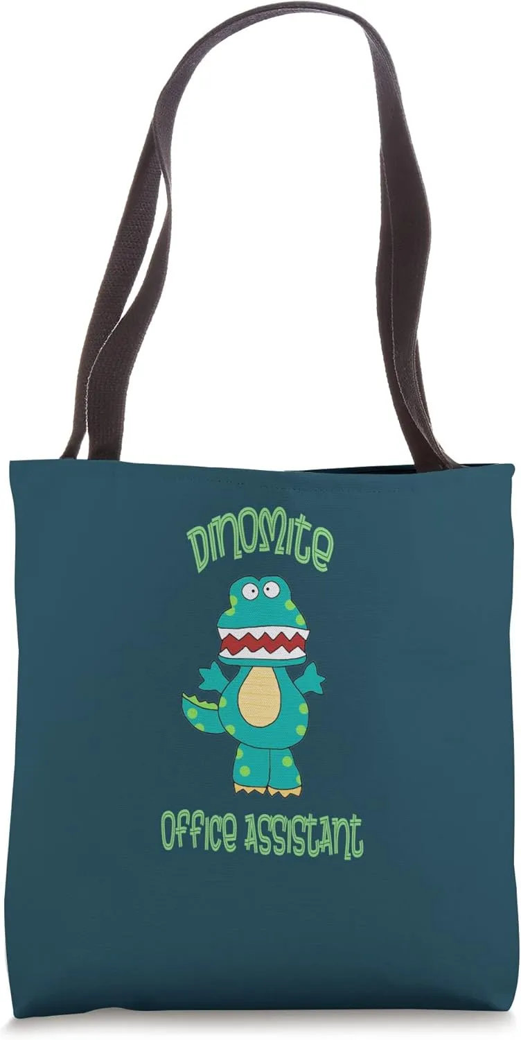 Dinomite Office Assistant Volunteer Staff Thanks Recognition Tote Bag