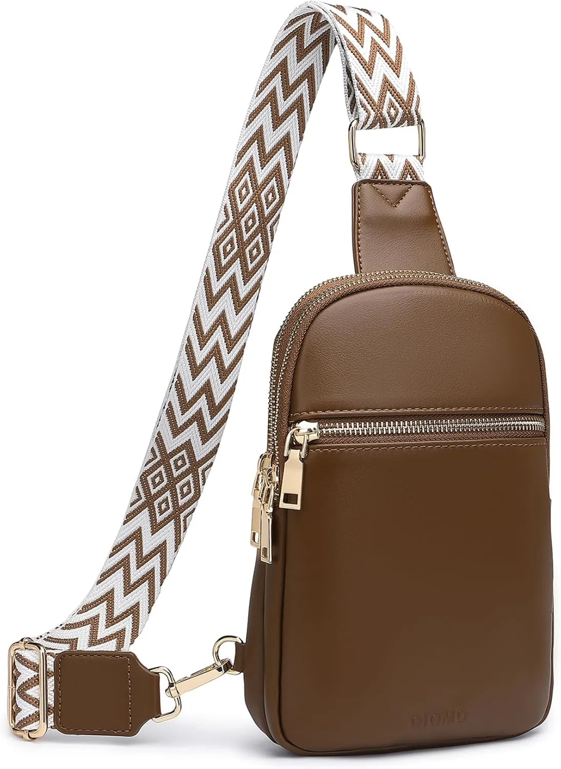DIOMO Anti Theft Small Sling Bag for Women Cross Body Bag Trendy, RFID Fanny Packs Vegan Leather for Women Travel Belt Purse