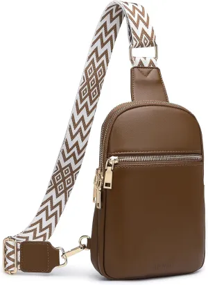 DIOMO Anti Theft Small Sling Bag for Women Cross Body Bag Trendy, RFID Fanny Packs Vegan Leather for Women Travel Belt Purse