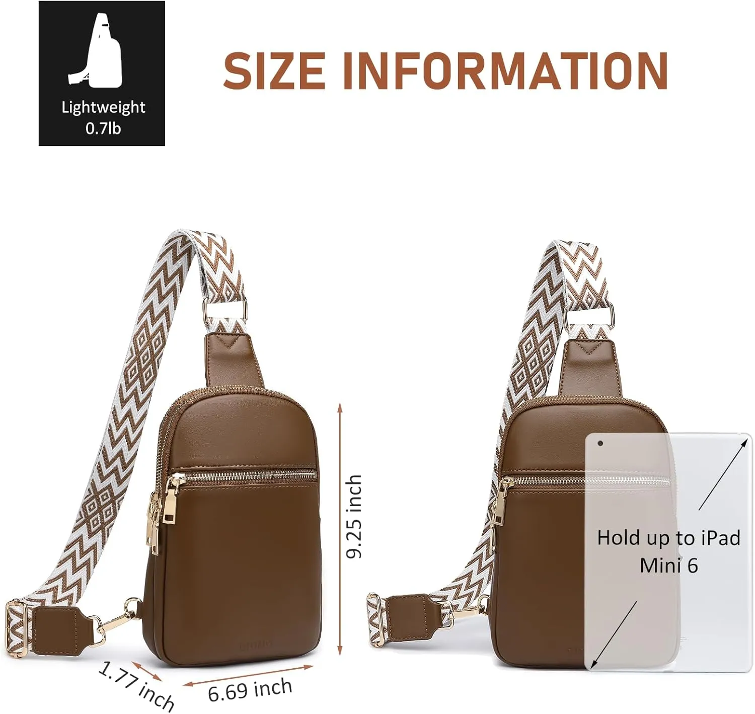 DIOMO Anti Theft Small Sling Bag for Women Cross Body Bag Trendy, RFID Fanny Packs Vegan Leather for Women Travel Belt Purse