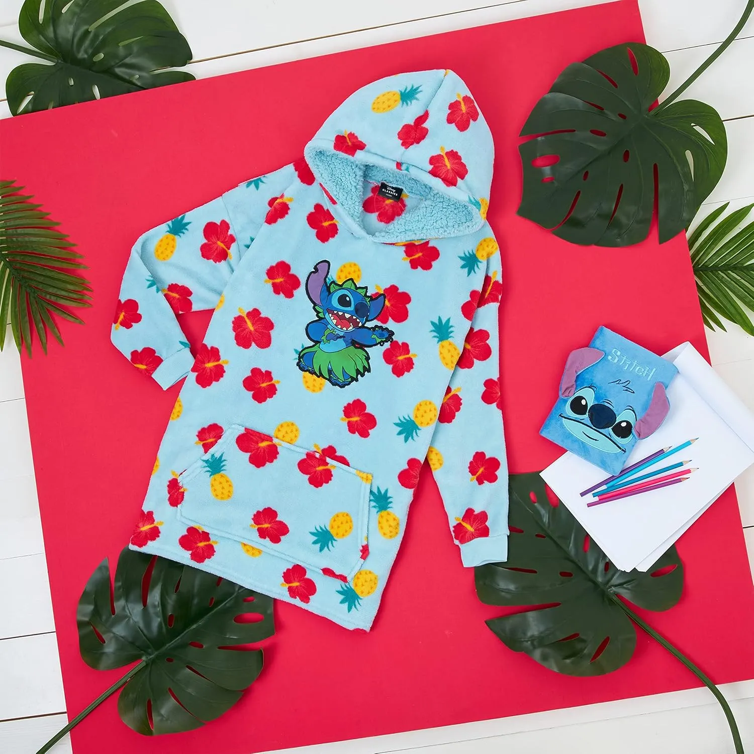 Disney Stitch Blanket Hoodie for Kids Cozy Fleece Wearable Blanket Stitch Gifts