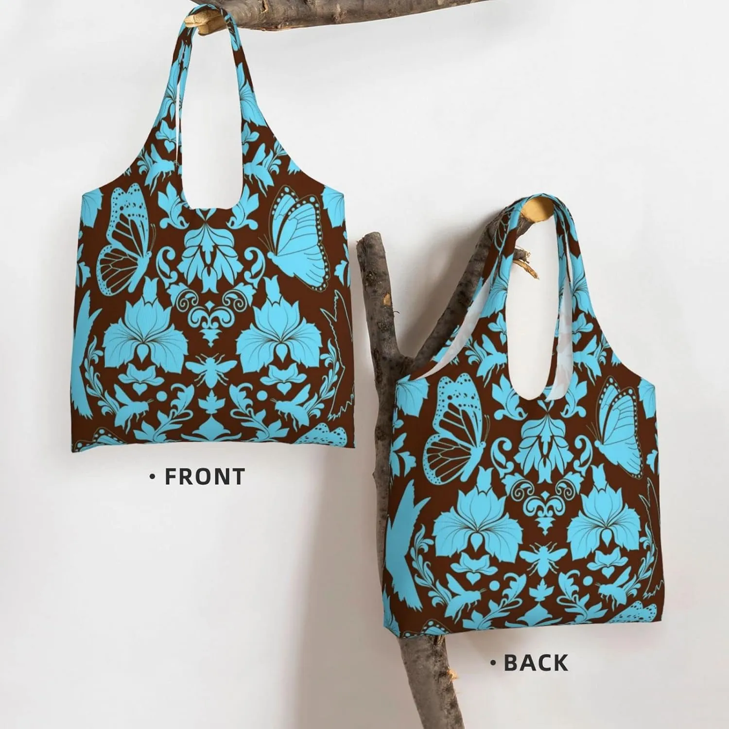 DKJlitter Fashion Canvas Tote Bag, Reusable Grocery Shopping Bag, Large capacity shopping bag Daily Utility Bag
