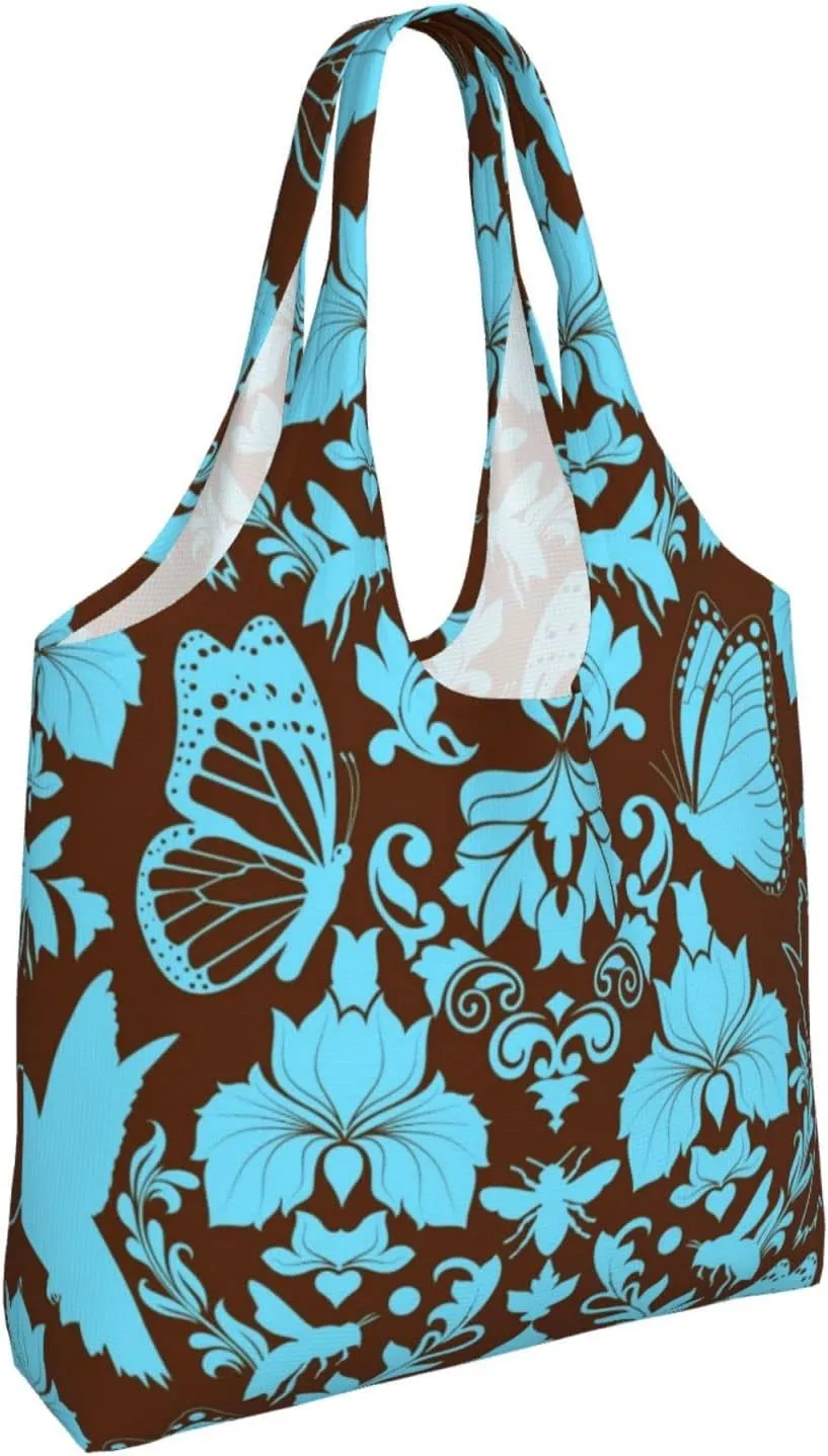 DKJlitter Fashion Canvas Tote Bag, Reusable Grocery Shopping Bag, Large capacity shopping bag Daily Utility Bag