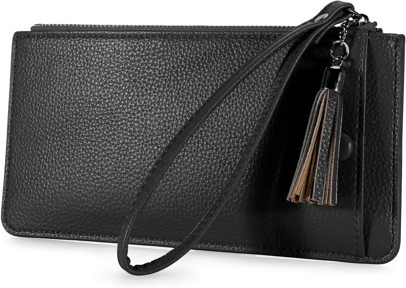 DOB SECHS Small Leather Wristlet Wallet for Women Women's Clutch Handbags Purses Cell Phone Pocket Pouch Bags with Card Slots