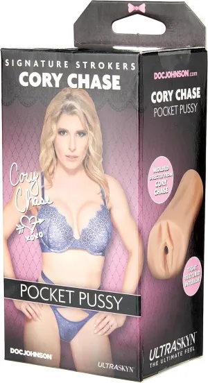 Doc Johnson Signature Strokers - Cory Chase Ultraskyn Pocket Pussy, Vanilla