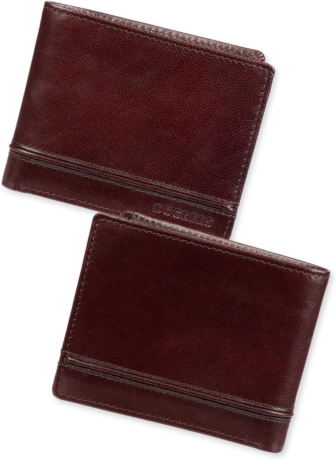 Dockers Men's Extra Capacity Bifold Wallet with ID Window and Multiple Card Slots