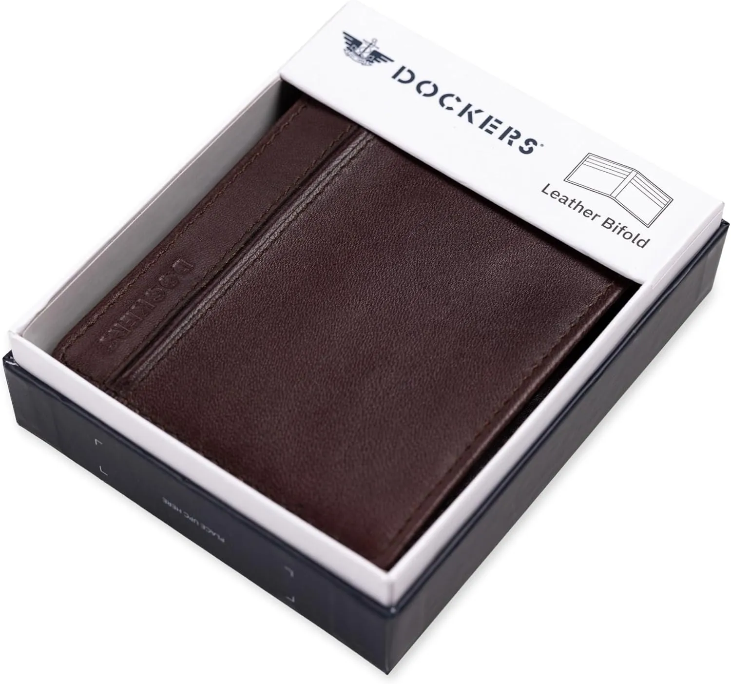 Dockers Men's Extra Capacity Bifold Wallet with ID Window and Multiple Card Slots