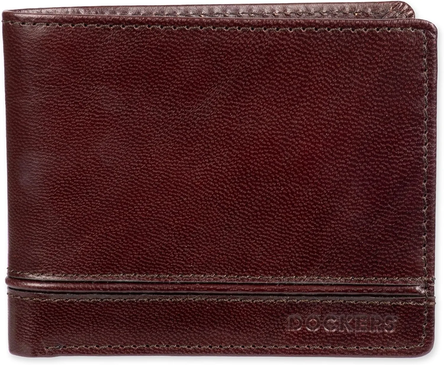 Dockers Men's Extra Capacity Bifold Wallet with ID Window and Multiple Card Slots