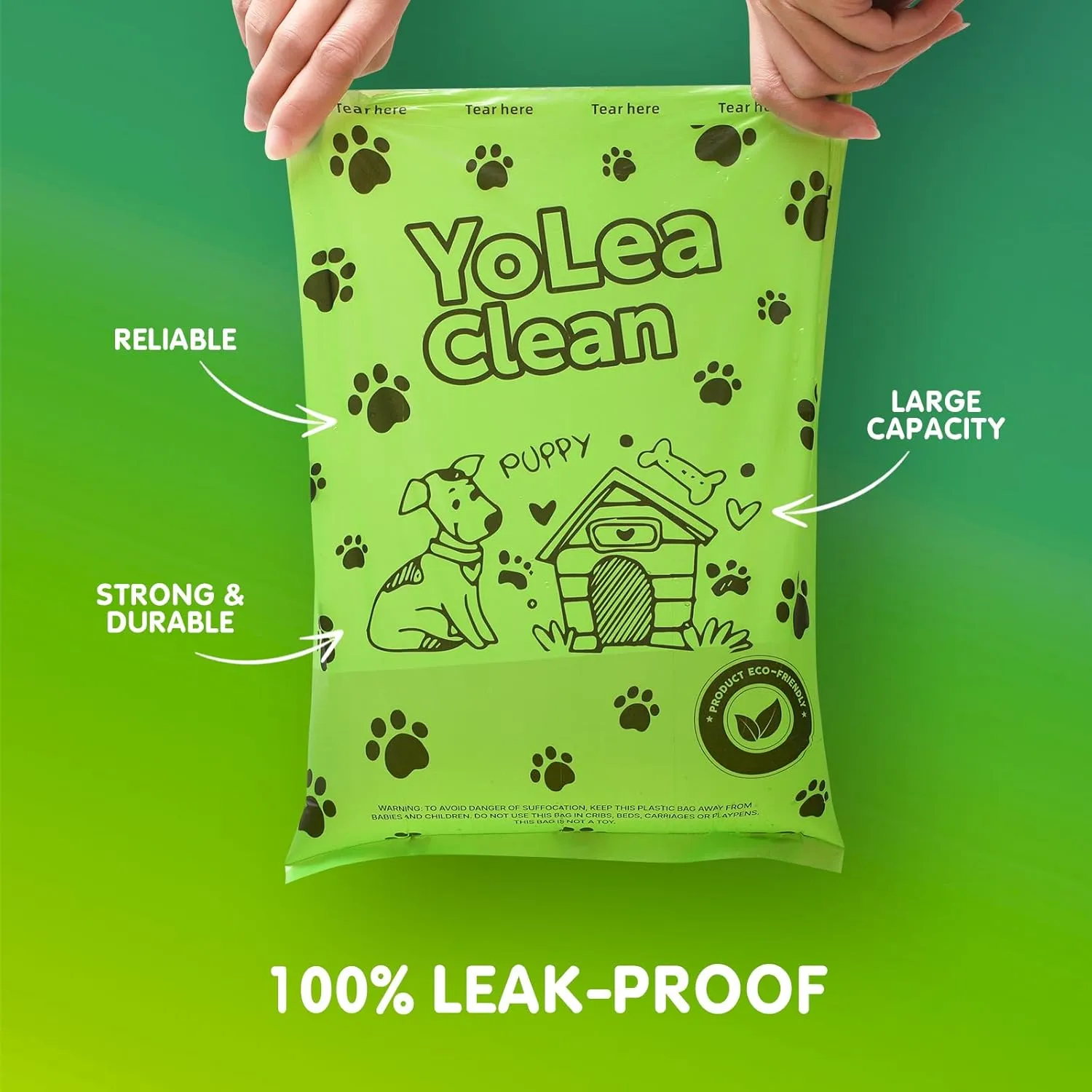 Dog Poop Bags, Unscented Poop Bags Rolls with Dispenser, Heavy Duty, Extra Thick, Leak Proof, Eco-Friendly Pet Waste Bags, 540 Count