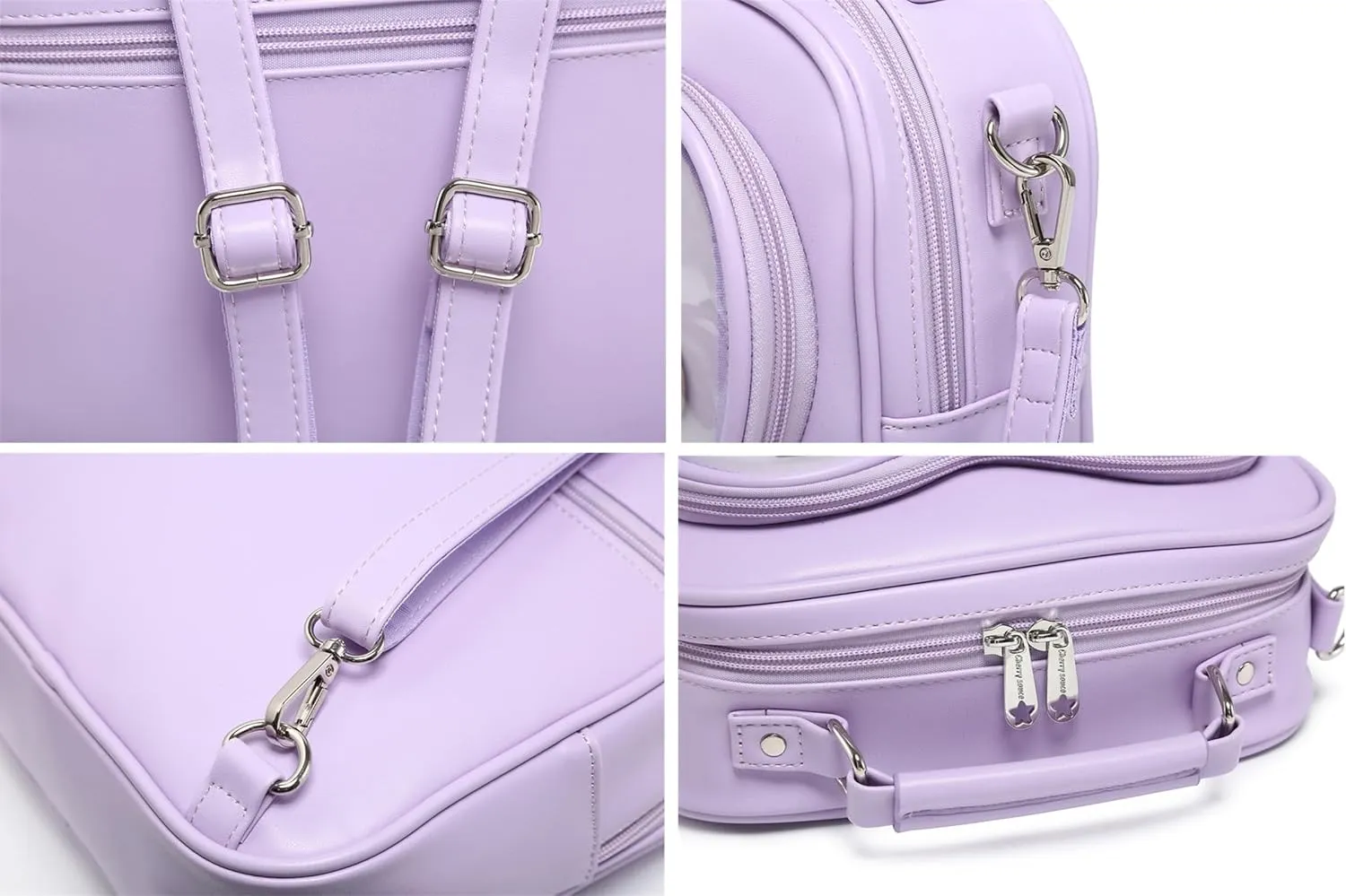 Dopamine Color Ita Bag Multi-Purpose Backpack Crossbody Satchel Heart Purse Kawaii Pin Display