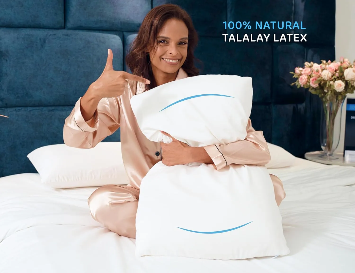 DreamLogix Natural Talalay Latex Pillow Medium Loft (Medium Soft, Queen 28'' x 16 '')
