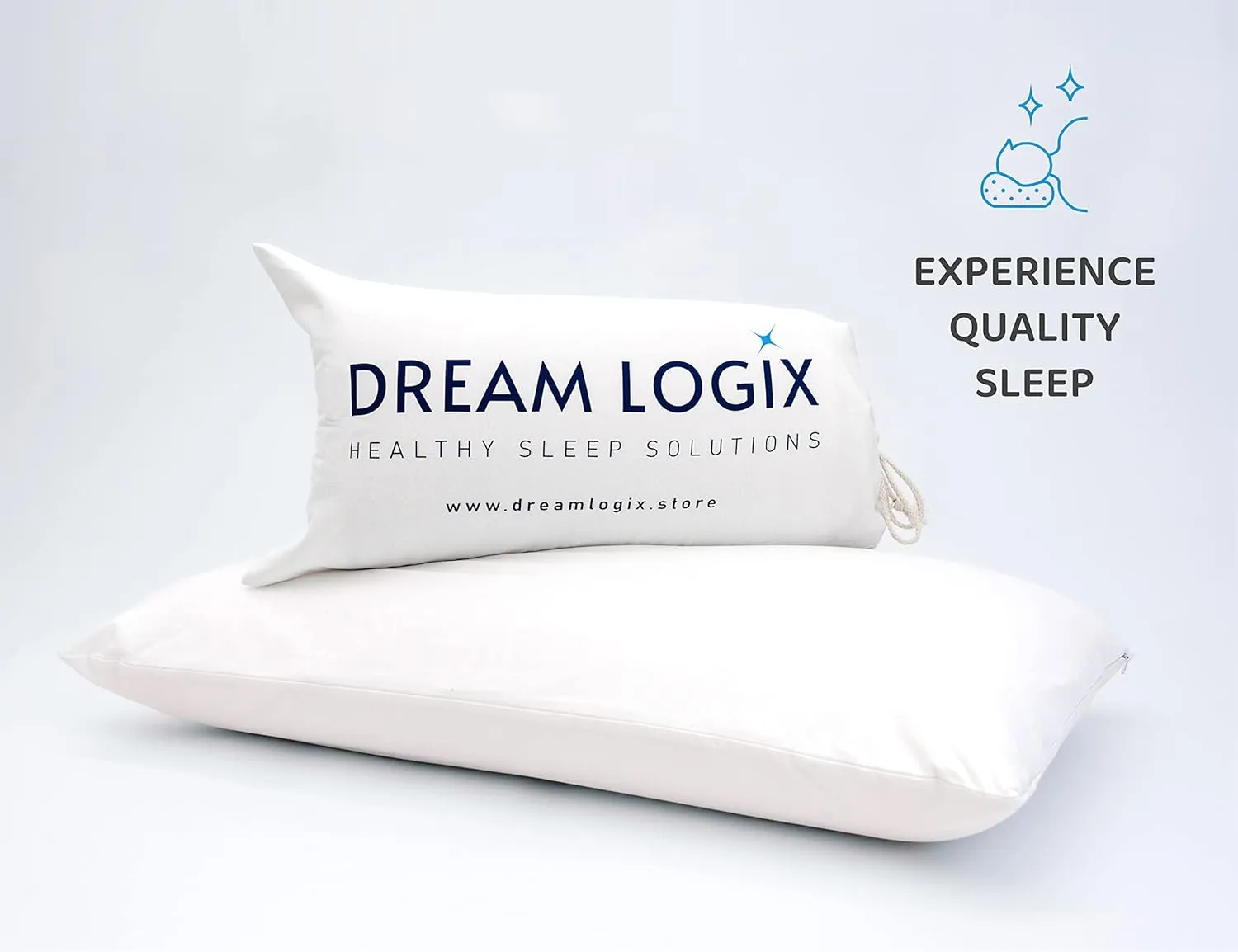 DreamLogix Natural Talalay Latex Pillow Medium Loft (Medium Soft, Queen 28'' x 16 '')