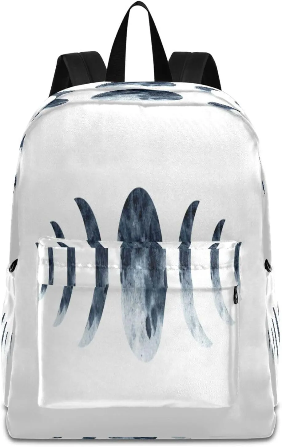 Dussdil Black Moon Phases Kids Backpack Boys Girls Backpacks School Bags Bookbag Laptop iPad Tablet Bag Daypack Large Travel Sports Bags