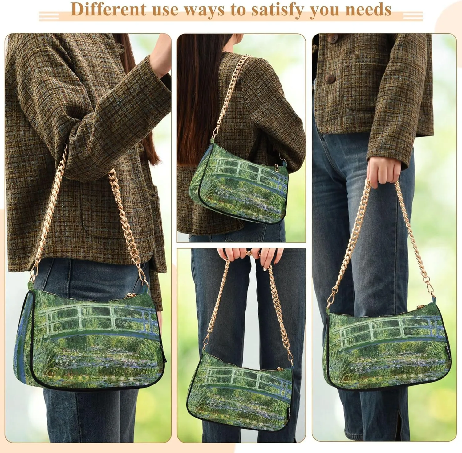 Easter Eggs Rabbit Meadow Cute Purses Women Hobo Party Purse Women Small Cute Handbags Cartoon Small Shoulder Bag