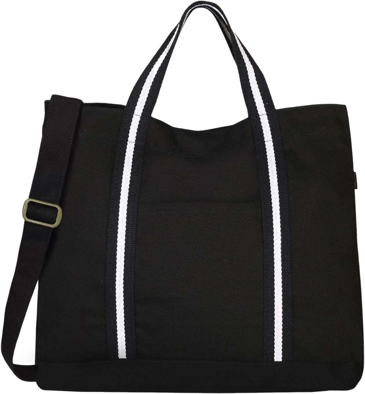 Eco Right Extra Large Canvas Tote Bag for Shopping & Work, Beach Bag with Adjustable Crossbody Handles