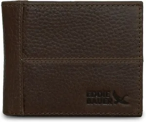 Eddie Bauer Men Signature Leather Bifold Passcase Wallet